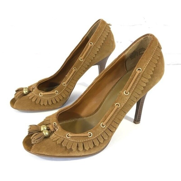 Mia Womens Hannah Classic Pumps Brown Suede Slip On Tassel Shoes 7.5 M - Picture 6 of 9